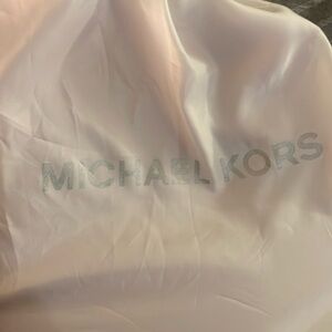 Michael Kors red handle bag with gold hardware